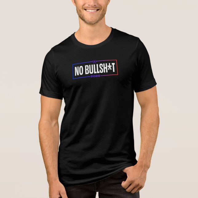 N.º Bullsh*t 2026 - Camisa Política, Preto (Frente)