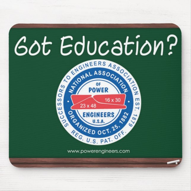 N.A.P.E. Logotipo Mousepad da educação (Frente)