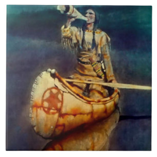 N C Wyeth Western Painting "The Moose Call"