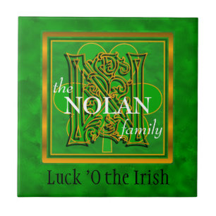 N "Sorte da Família Irlandesa" Azulejo Personaliz