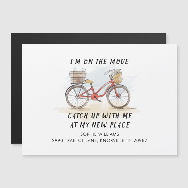 Na Bicicleta de Mover Aquecedor Novo Endereço Move (Frente/Verso)