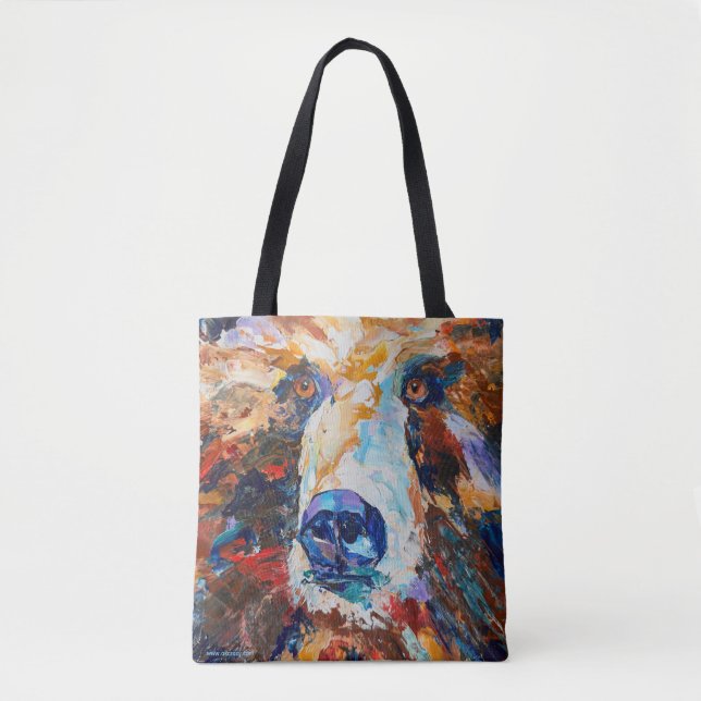 Na Bolsa Tote Olhar do Urso (Frente)