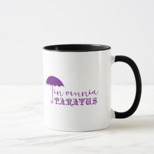 Na caneca de café de Omnia Paratus