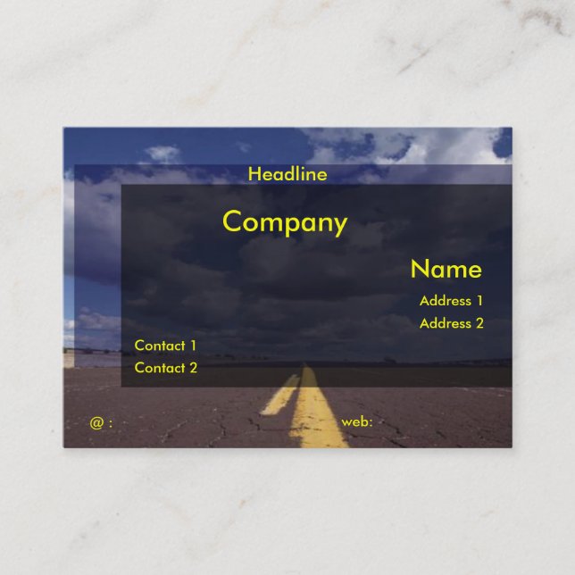 Na Cartão de visita de estrada (Frente)