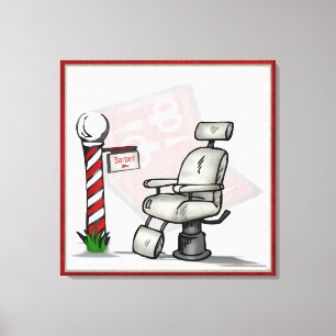 Na decoração da barbearia