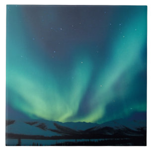 NA, EUA, Alaska, Brooks Range, Cortinas de verde