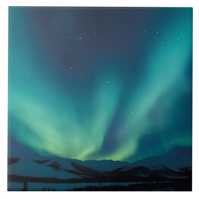 NA, EUA, Alaska, Brooks Range, Cortinas de verde (Frente)