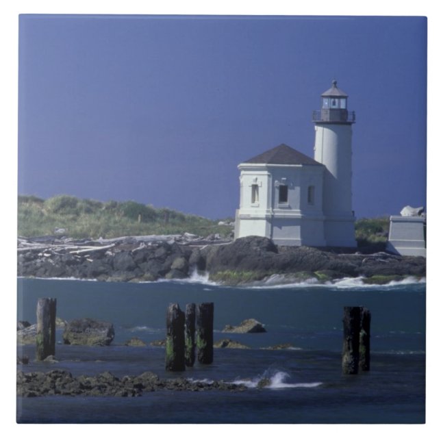 NA, EUA, Oregon, Bandon, Farol Coquille (Frente)