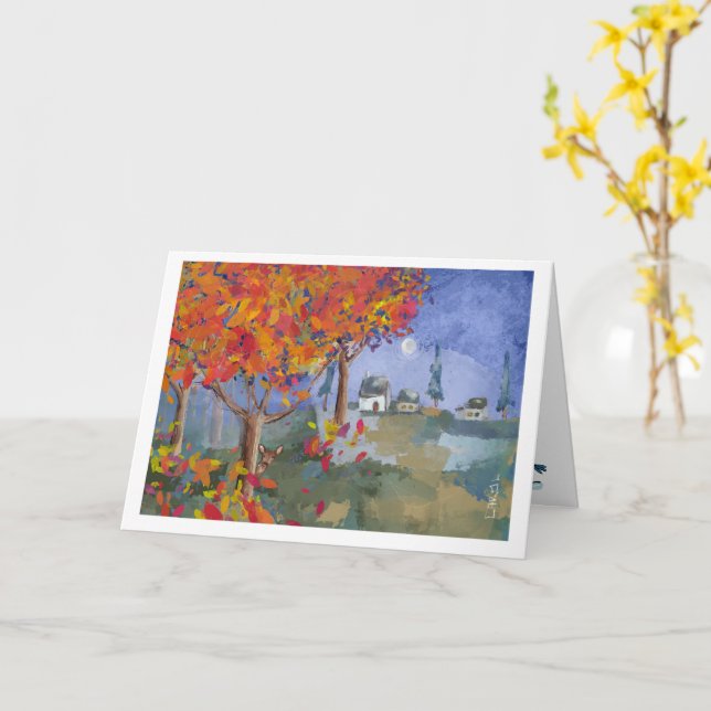 Na floresta - Cartão de Saudação Dobrado (Flor Amarela)