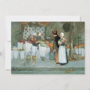 Na Florista por Childe Hassam, Arte Fino Antigo