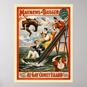 Na Gay Coney Island Poster vintage