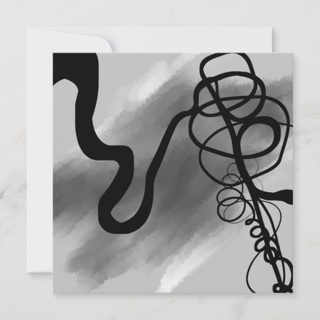Na Grade: Abstrato Cinza, Preto e Branco (Frente)