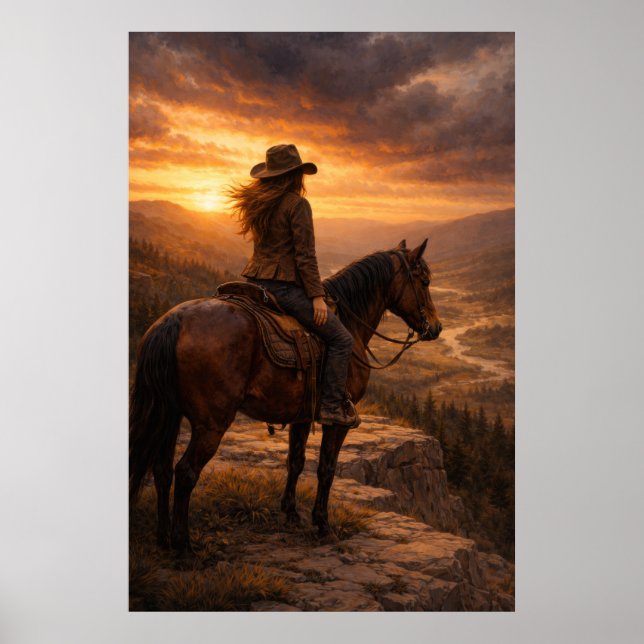 Na Luz | Arte de Cavalo | Poster (Frente)