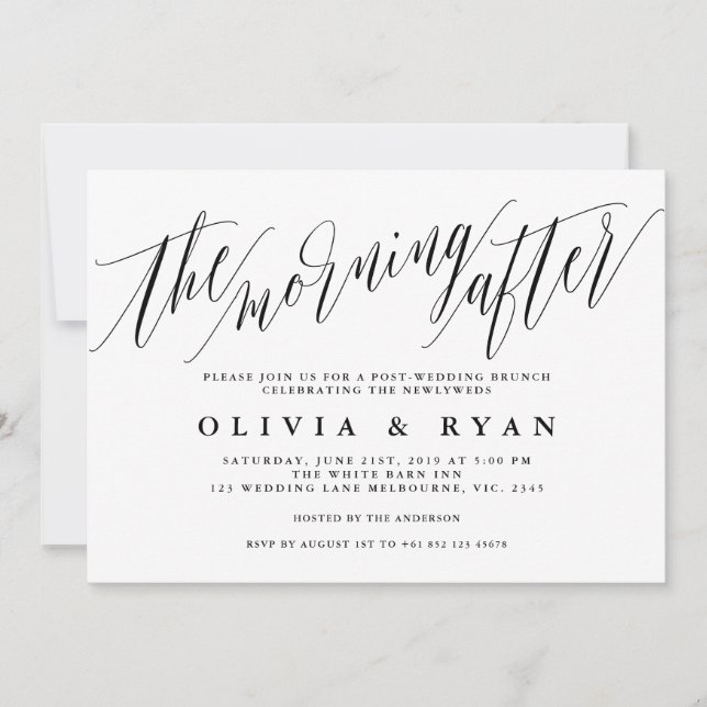 Na manhã seguinte ao convite do brunch pós-casamen (Frente)