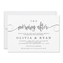 Na manhã seguinte ao convite do brunch pós-casamen