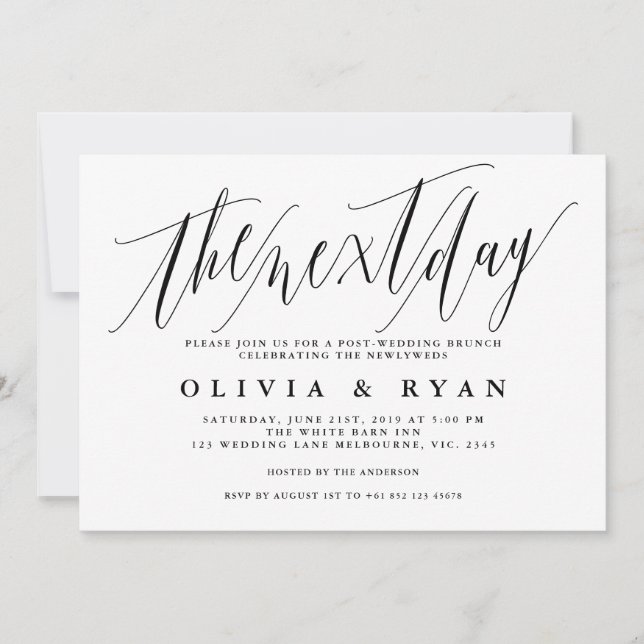 Na manhã seguinte ao convite do brunch pós-casamen (Frente)