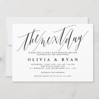 Na manhã seguinte ao convite do brunch pós-casamen