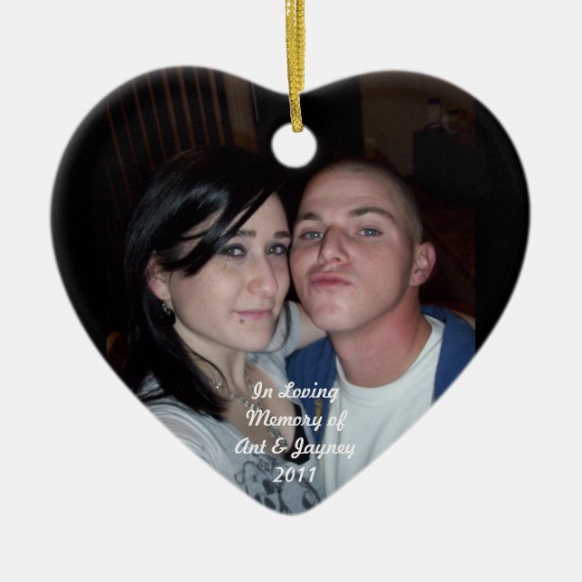 Na memória do ornamento de Anthony & de Jayney (Frente)