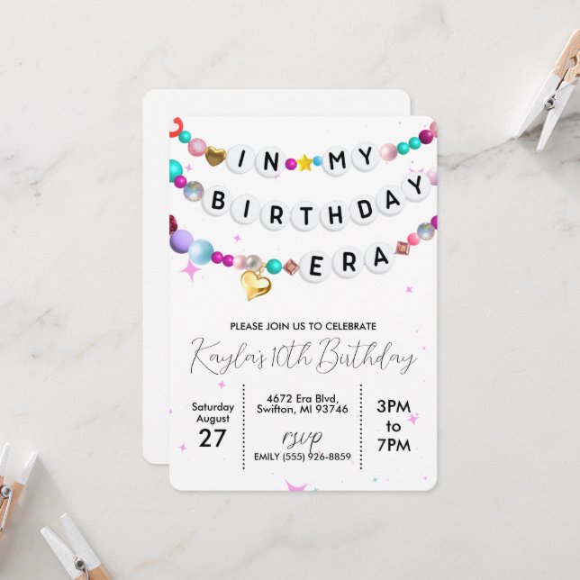 Na Minha Época De Aniversário, Convite À Amizade B (Frente/Verso In Situ)