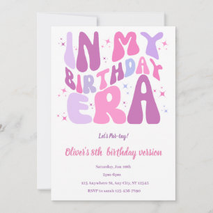 Na minha era de aniversário, convite de aniversári