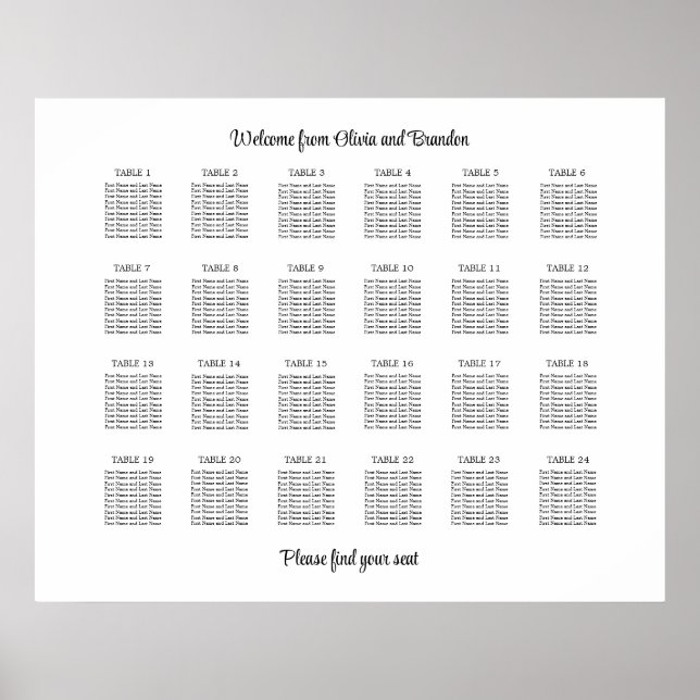 Na moda 24 Gráfico de Mesa Poster (Frente)