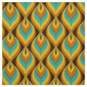 na moda 70s tecido do modelo retrô