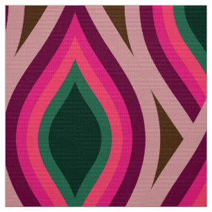 na moda 70s tecido do modelo retrô