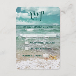 Na moda Beach Starfish Weding RSVP