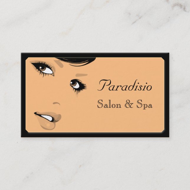 Na moda Beauty Salon e Spa Cartão de visita (Frente)