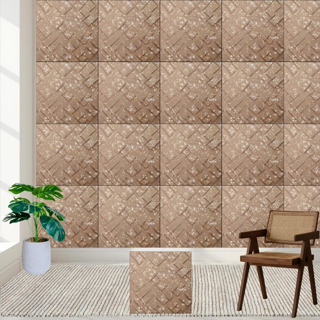 Na moda Beige Shimmering Glitter Wall Azulejo (Stylish Beige Shimmering Glitter Floor Wall Tile)