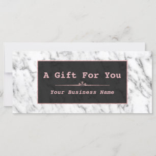 Na moda Black White Marble Rosa Dourado Gift
