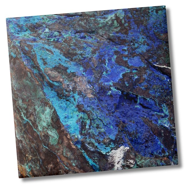 Na moda Blue Marble Stone (Stylish Unique Dark Blue Turquoise Mineral Stone Tile)