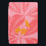 Na moda Botânica Folha Natureza Arte Rosa e Vermel<br><div class="desc">Proteja seu iPad com estilo com esta capa de telefone de desenho botânico rosa e vermelha.</div>