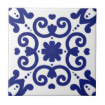 Na moda Branco do Mediterrâneo Português<br><div class="desc">Modelo mediterrânico do estilo na moda português,  azulejo de cerâmica,  azul em fundo branco. Perfeito para um novo litoral,  sinta o revestimento interior.</div>