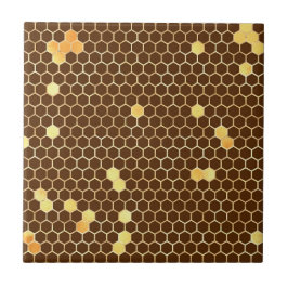 Na moda Brown Dourado Honeycomb