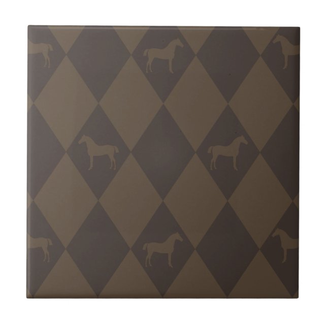 Na moda Brown Harleqiun Horse Pattern (Frente)