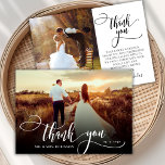 Na moda Calliografia 2 Foto de Cartões de agradeci<br><div class="desc">Elegante Moderno Boho Chic Calliografia Casando 2 Cartões de agradecimentos Fotográfico. Simples obrigado de casamento você modelo com uma foto vertical de cheio na frente com o texto "Obrigado" em uma mensagem de tipografia timítica, escrita com letras suaves, swash tail, camada branca, na foto, e uma foto do lado reverso...</div>