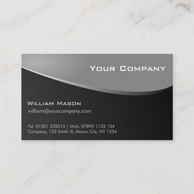 Na moda, Cartão de visita da empresa (Frente)