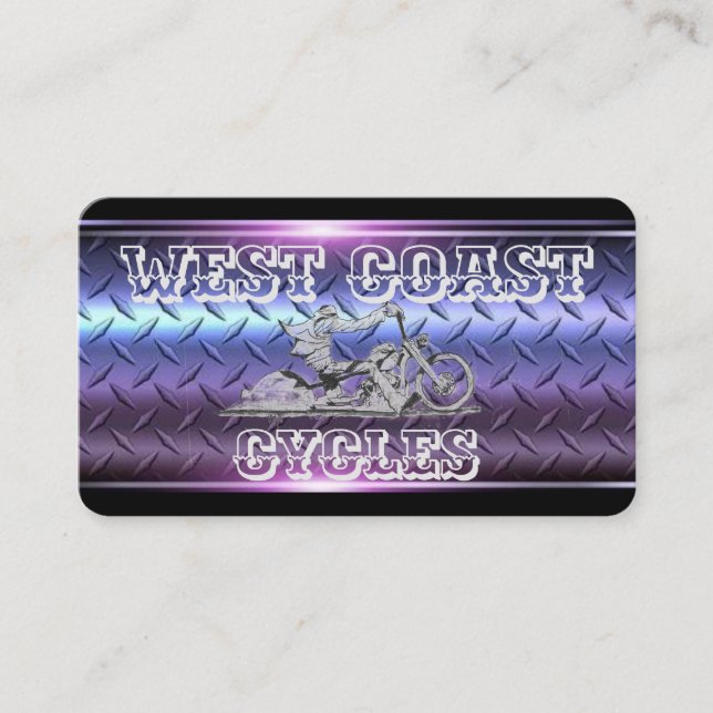 Na moda, Cartão de visita de motociclos preto e cr (Frente)
