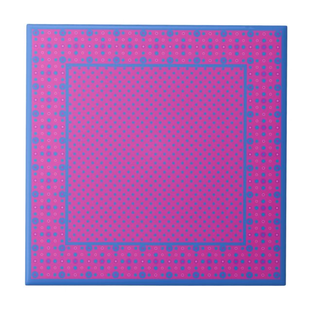 Na moda Cerâmica Azulejo, Magenta: pontos azuis br (Frente)