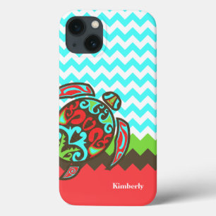 Na moda Chevron & Sea Turtle capas de iphone Perso