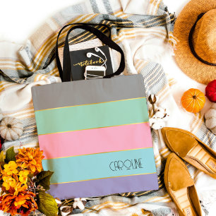 Na moda Chic Pastel tema Tote Bag