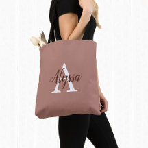 Na moda Cinnamon Monograma Tote Bag