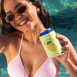 Na moda Citrus Lemon Yellow Summer Monograma