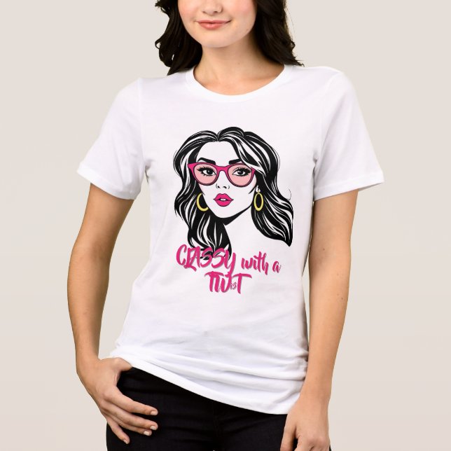 Na moda com Óculos Rosa (Frente)
