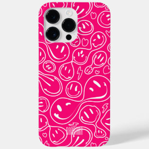 Na moda cor-de-rosa moderno sorriso de rosto