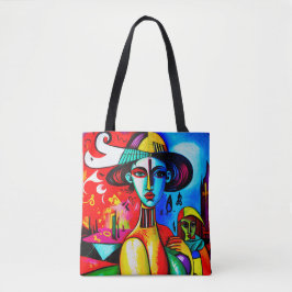 Na moda Cubismo Lady Tote Bag