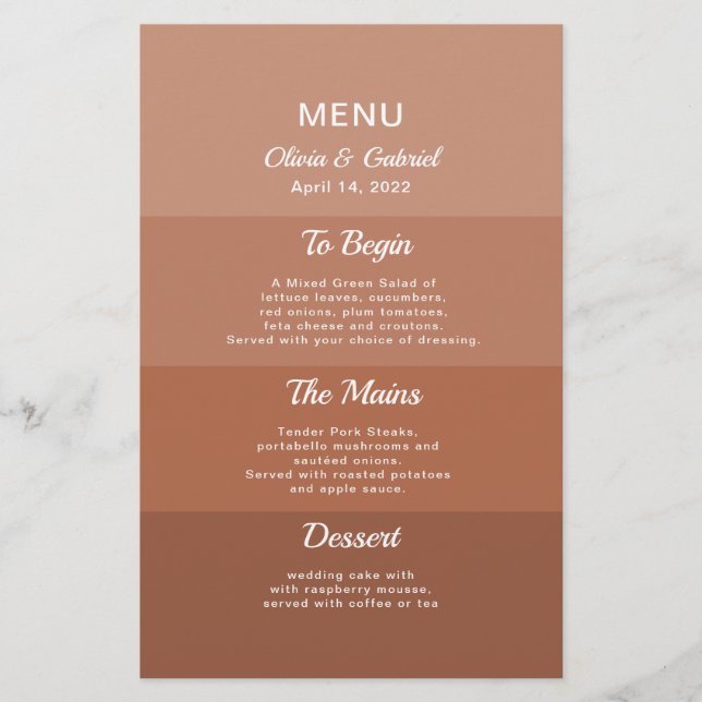 Na moda de casamento elegante com manchas roxas (Frente)