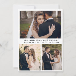 Na moda de Casamento Elegante Moderno de Newlyweds