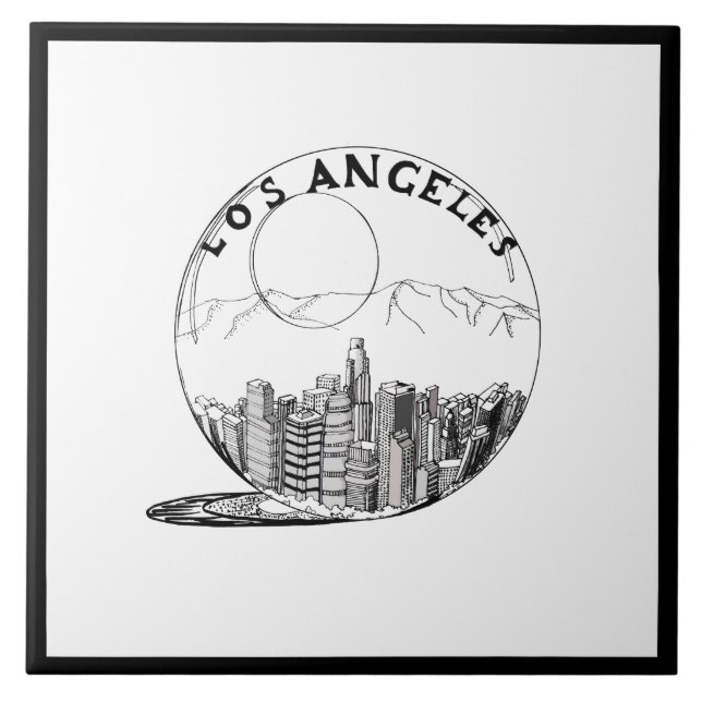 Na moda de Moderno Los Angeles Sity Black White (Frente)